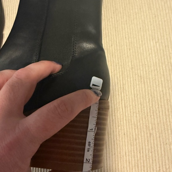 Marc Fisher Black Ankle Boots with Western Flair 6 1/2 - Picture 5 of 8